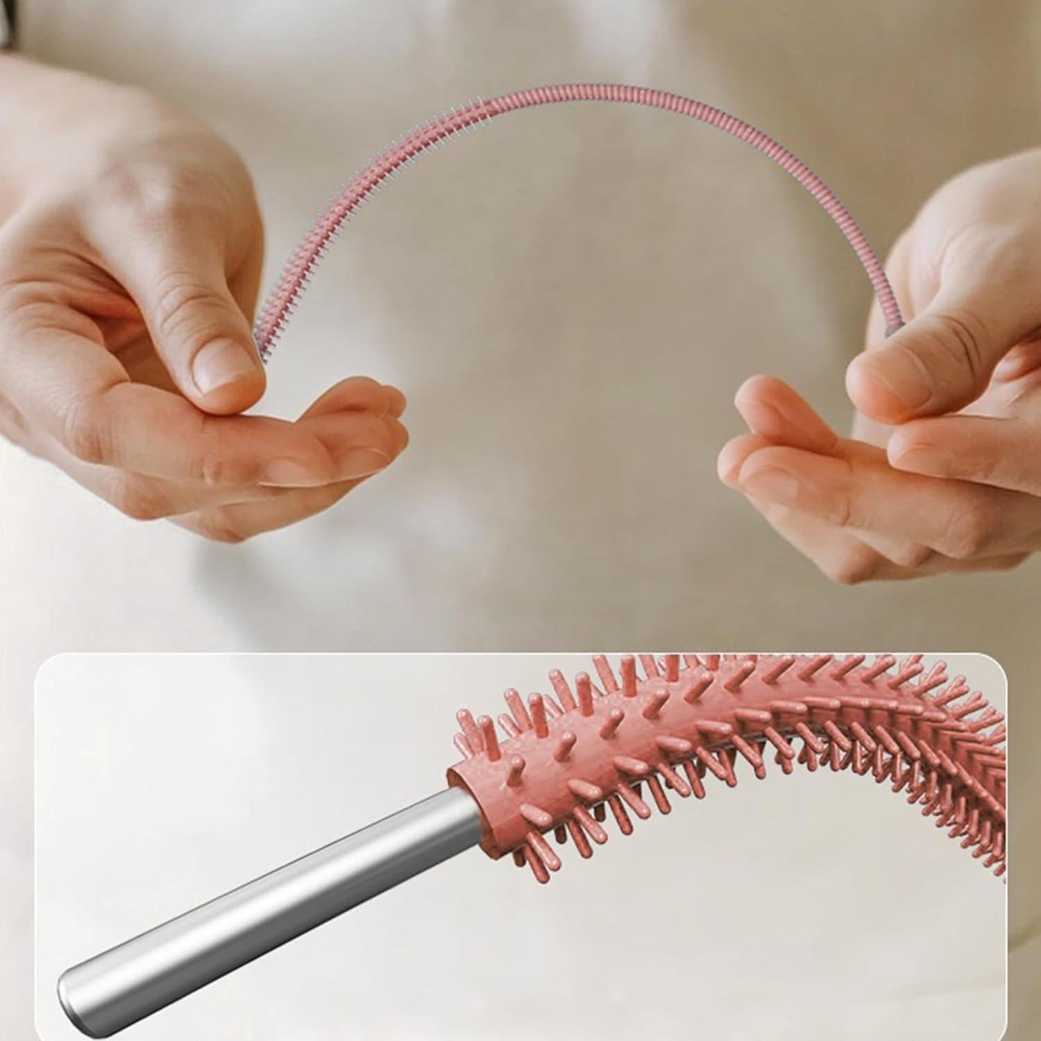 Cepillo Limpiador de Pajitas de Silicona CXLL 63.2 cm Rosa