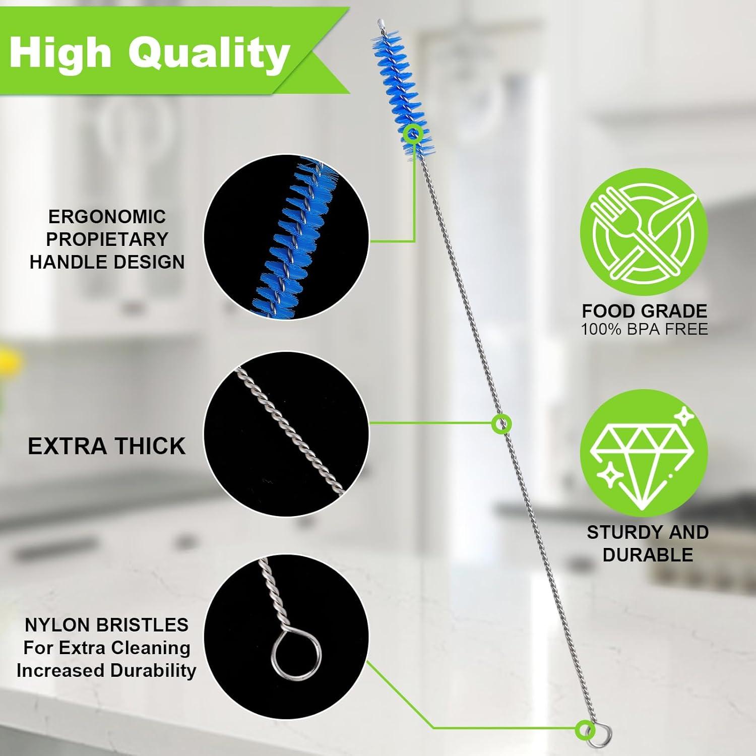 Juego de 12 cepillos limpiadores de popotes LIFEHIM 30.48 cm