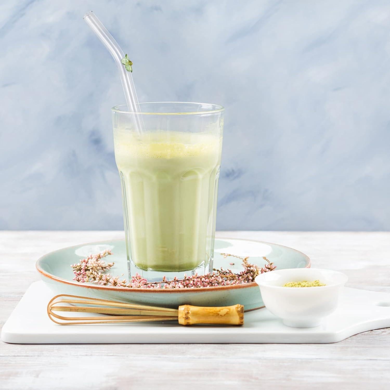 Pajitas de Vidrio Reutilizables DUMING-IN 20CM 6 Pcs con Cepillos