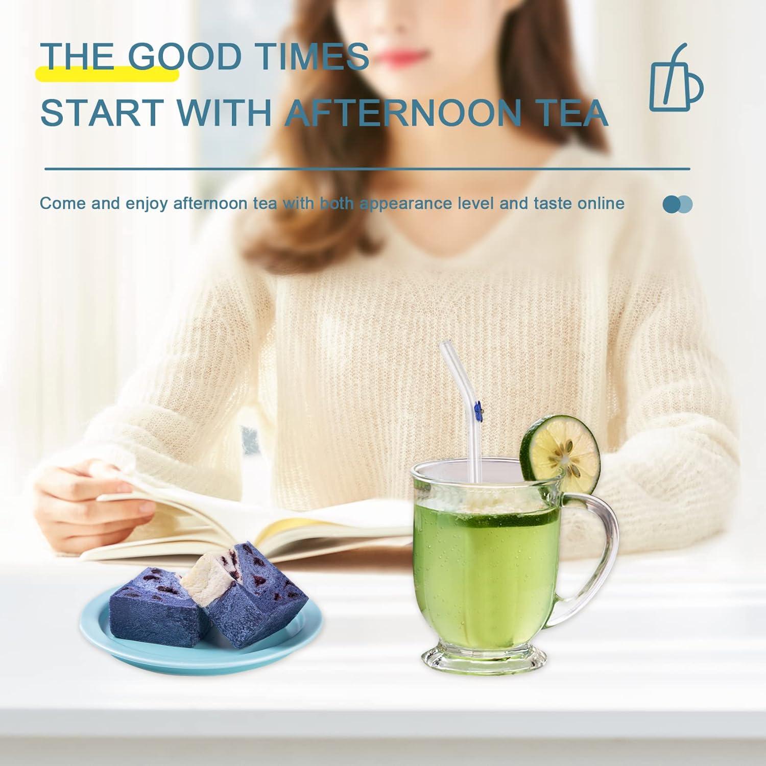 Pajitas de Vidrio Reutilizables DUMING-IN 20CM 6 Pcs con Cepillos