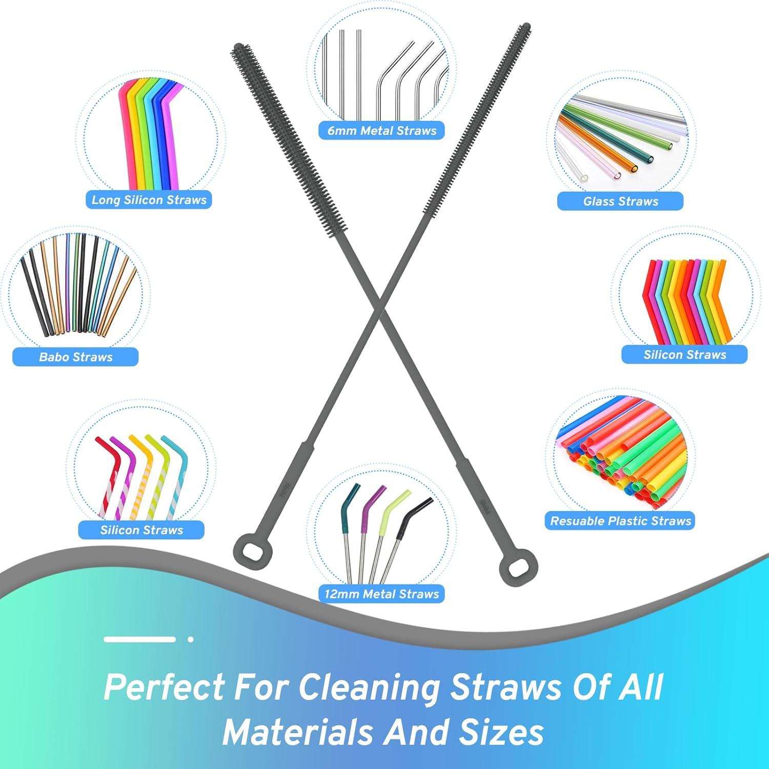 Juego de cepillos de limpieza Qiuxunies para botellas y popotes