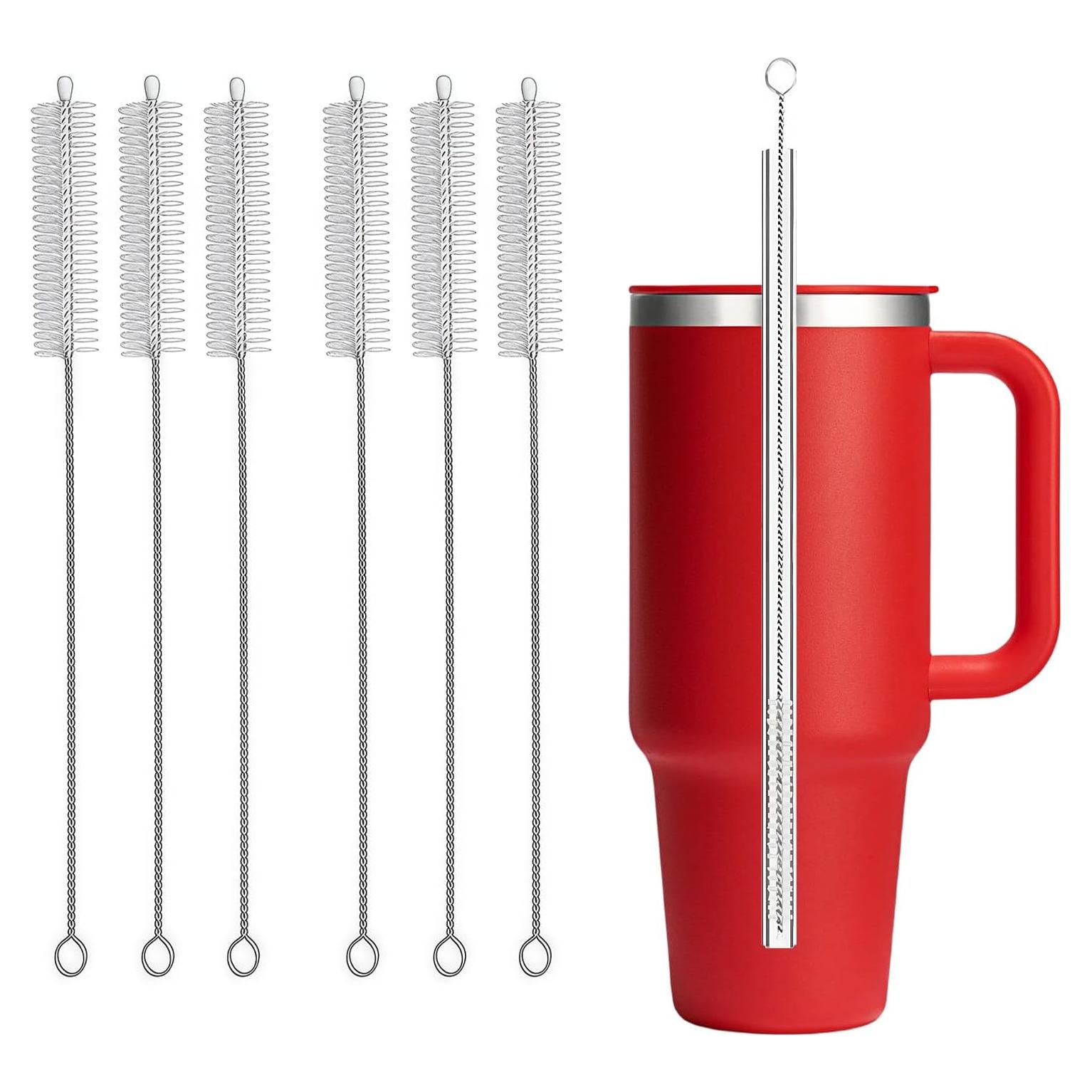 Cepillo Limpiador de Popotes 6 PCS AHHKZT 30 cm Nylon Acero Inoxidable