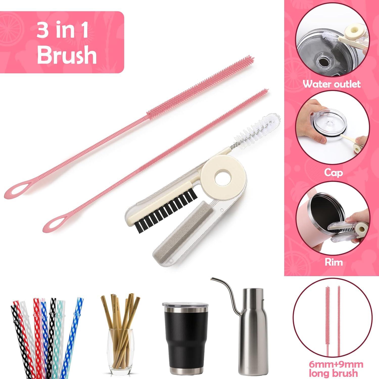 Juego de Cepillos Limpiadores de Pajitas Mity rain - Silicona Grado Alimenticio