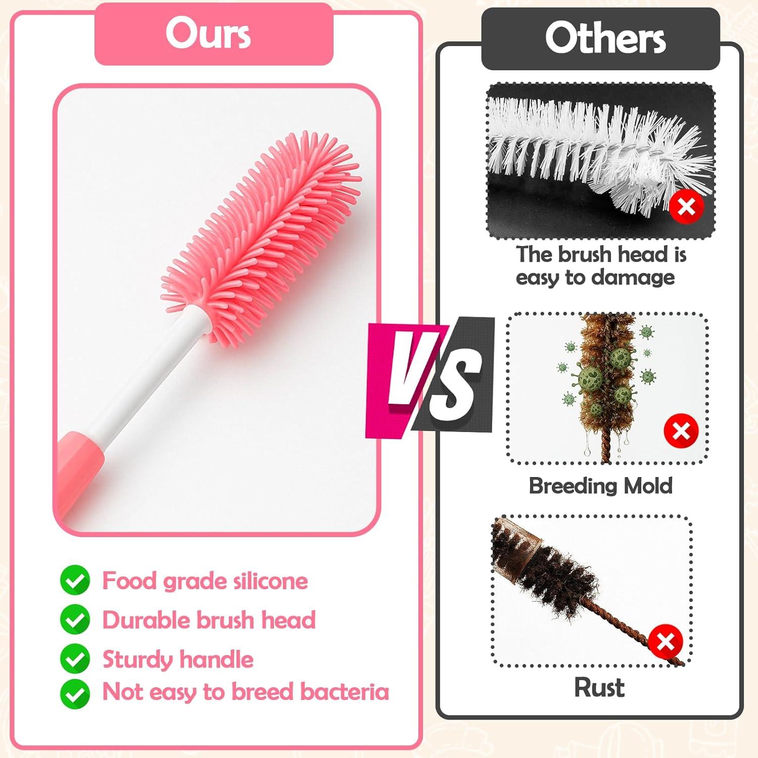 Juego de Cepillos Limpiadores de Pajitas Mity rain - Silicona Grado Alimenticio