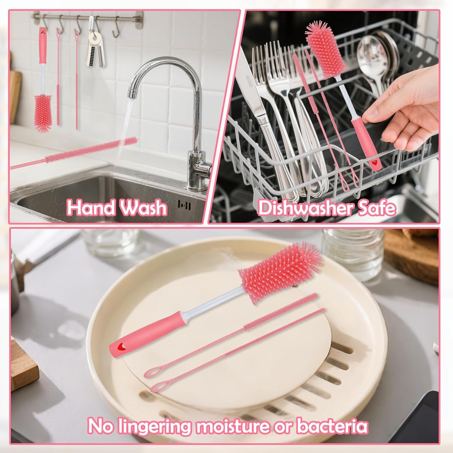 Juego de Cepillos Limpiadores de Pajitas Mity rain - Silicona Grado Alimenticio