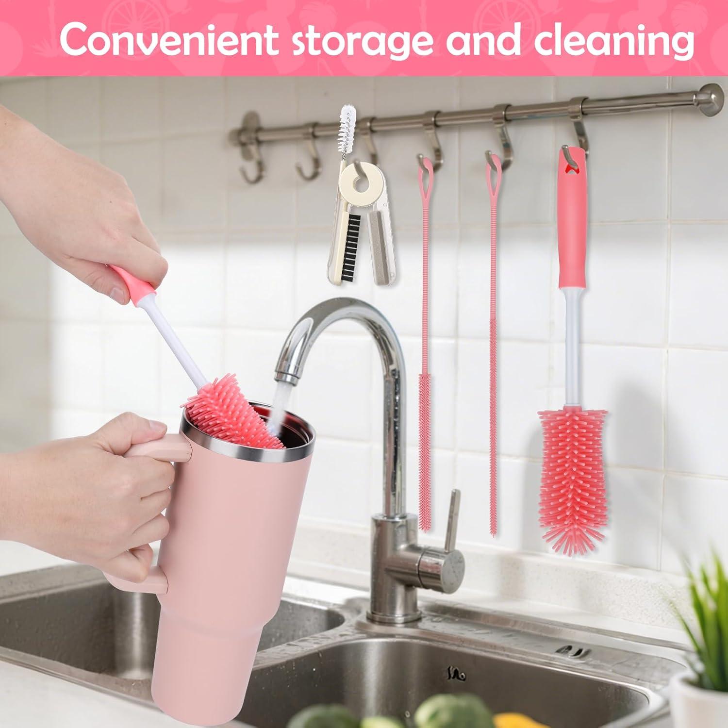 Juego de Cepillos Limpiadores de Pajitas Mity rain - Silicona Grado Alimenticio