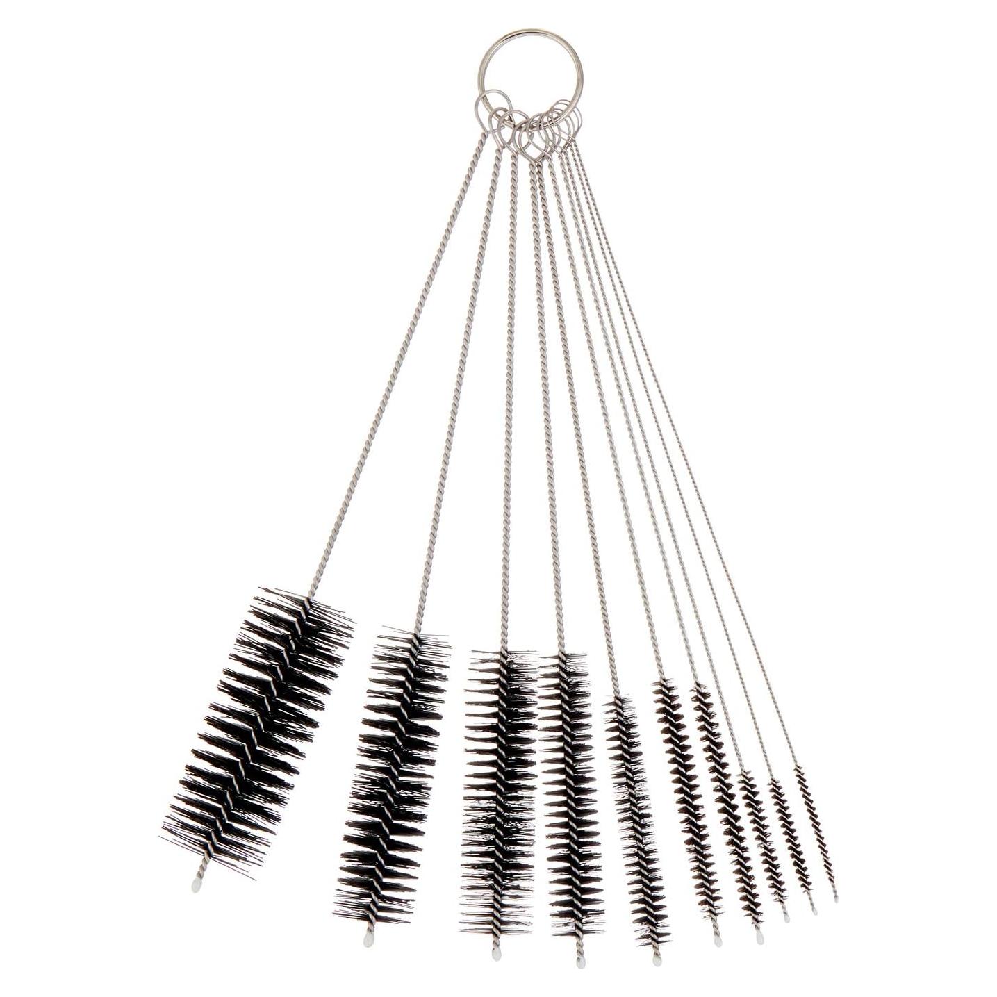 Juego de 10 Cepillos de Limpieza Homewinner - Nylon y Acero Inoxidable