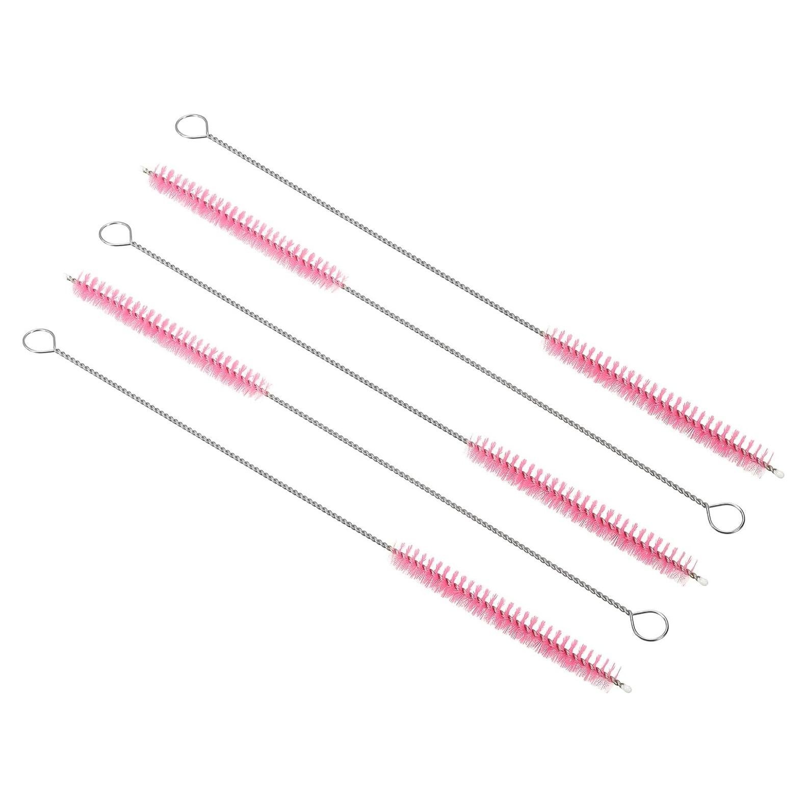 Cepillo de Limpieza de Pajitas PATIKIL 5 Pcs Rosa Nylon