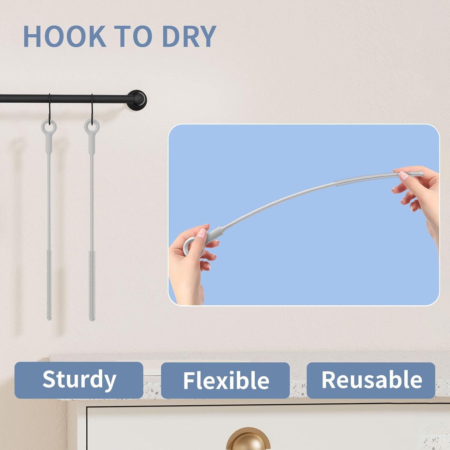 Juego de Cepillos Limpiadores de Pajitas Leucite 2-Pack 25.9 cm