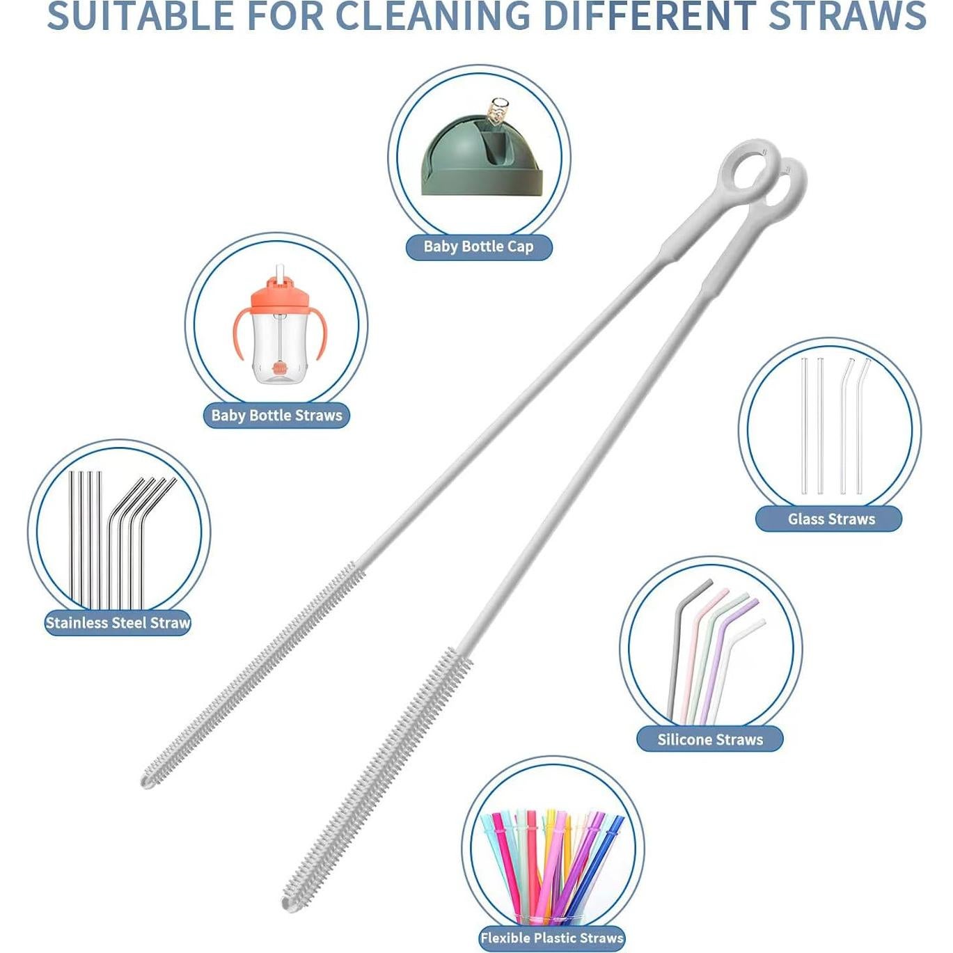 Juego de Cepillos Limpiadores de Pajitas Leucite 2-Pack 25.9 cm