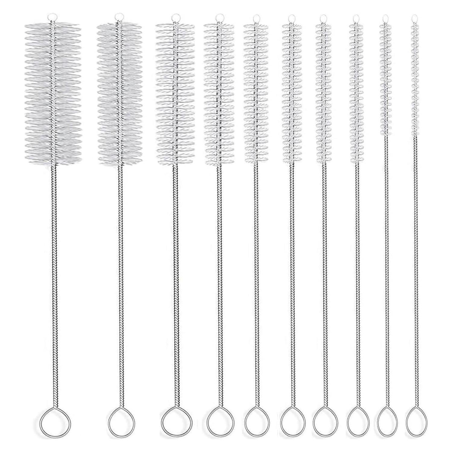 Juego de 10 cepillos de limpieza PEAKTREND 20 cm acero inoxidable