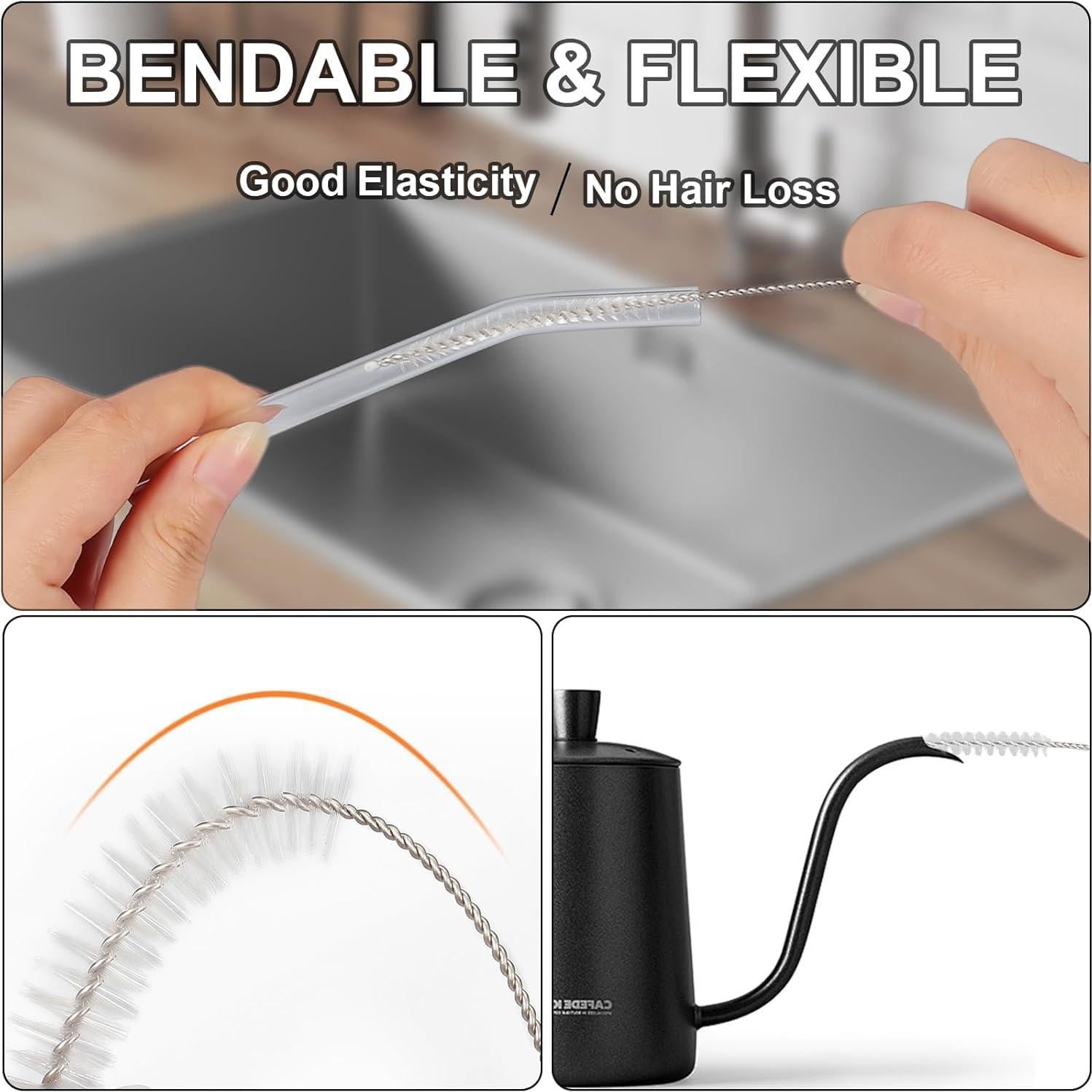 Juego de 10 cepillos de limpieza PEAKTREND 20 cm acero inoxidable