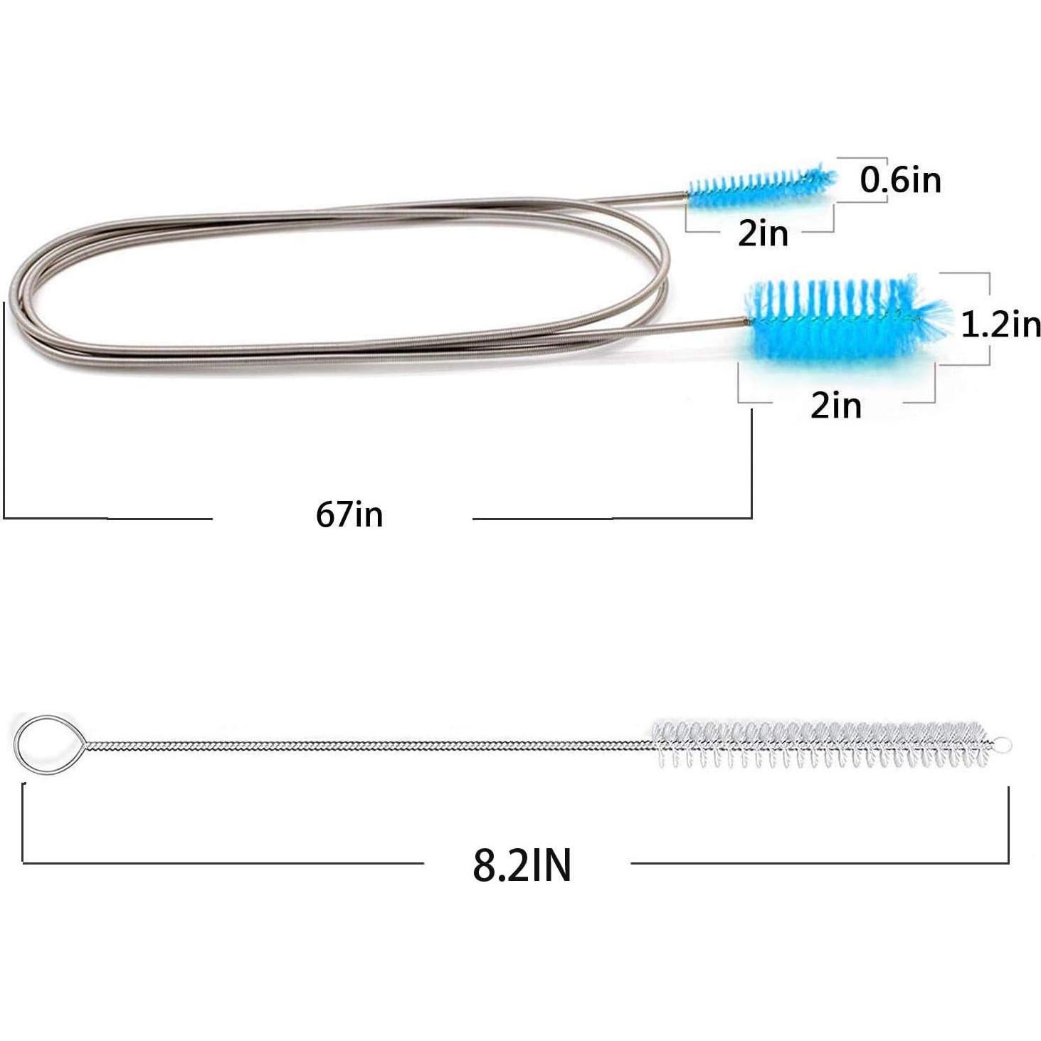 Cepillo de Drenaje Flexible Desin 169 cm con 2 Cepillos de 21 cm