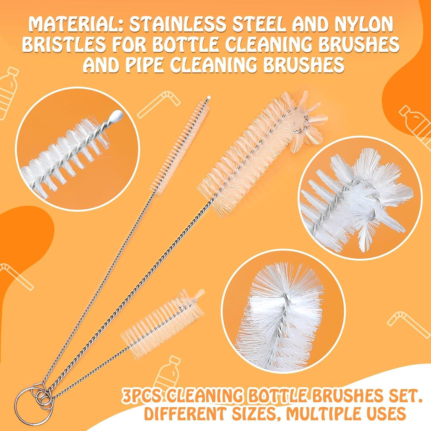 Juego de Cepillos de Limpieza de Botellas y Pajitas HYJJRYP