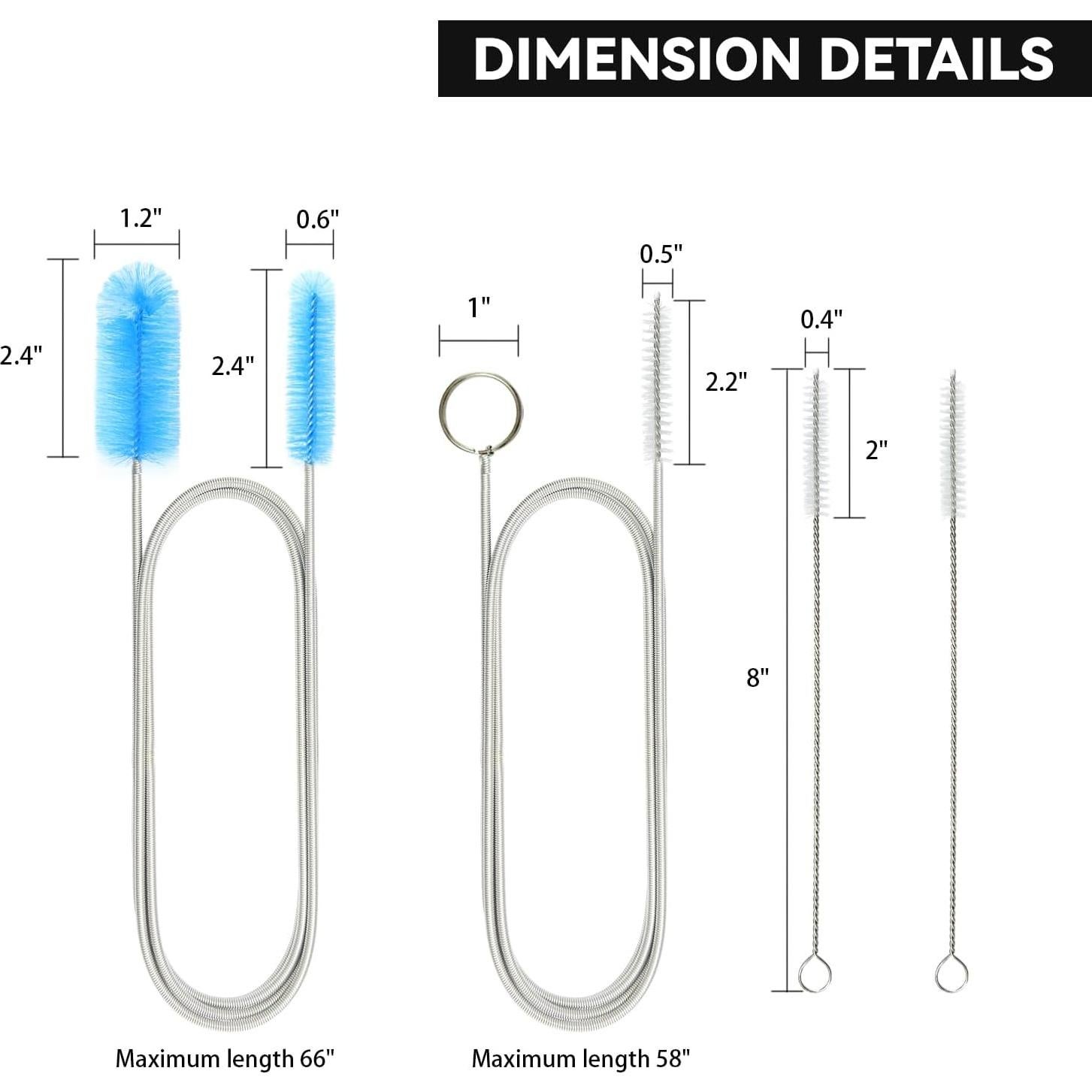 Cepillo de Drenaje Flexible Bozenu 66" (167.64 cm) 4 Piezas