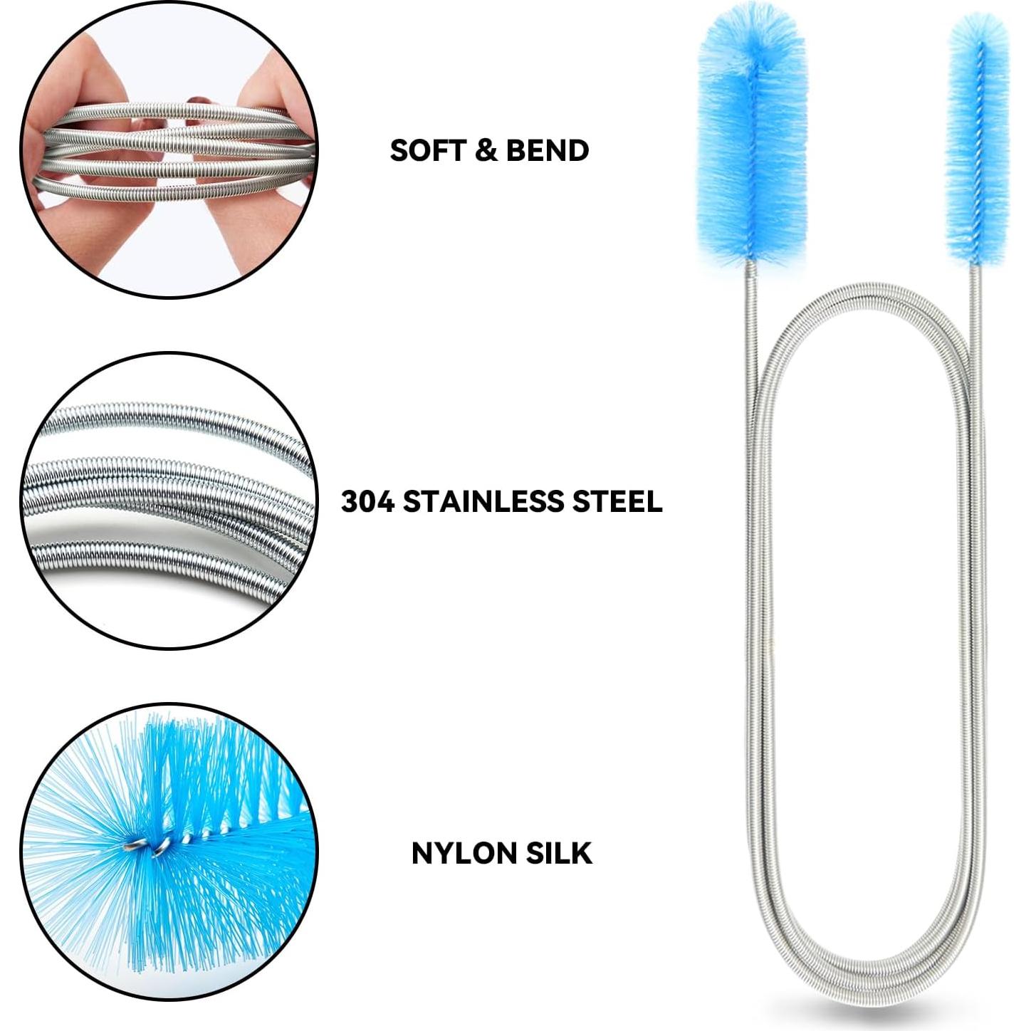 Cepillo de Drenaje Flexible Bozenu 66" (167.64 cm) 4 Piezas