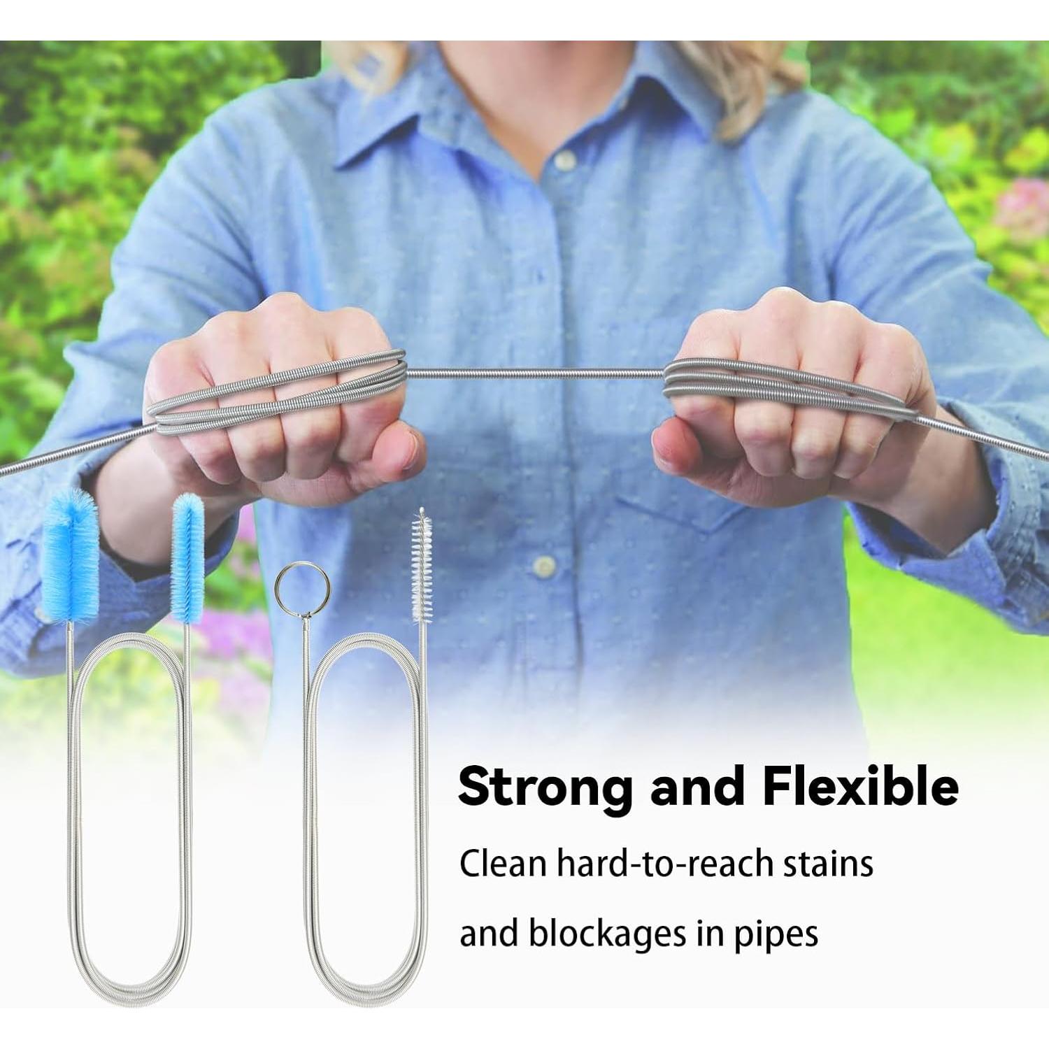 Cepillo de Drenaje Flexible Bozenu 66" (167.64 cm) 4 Piezas