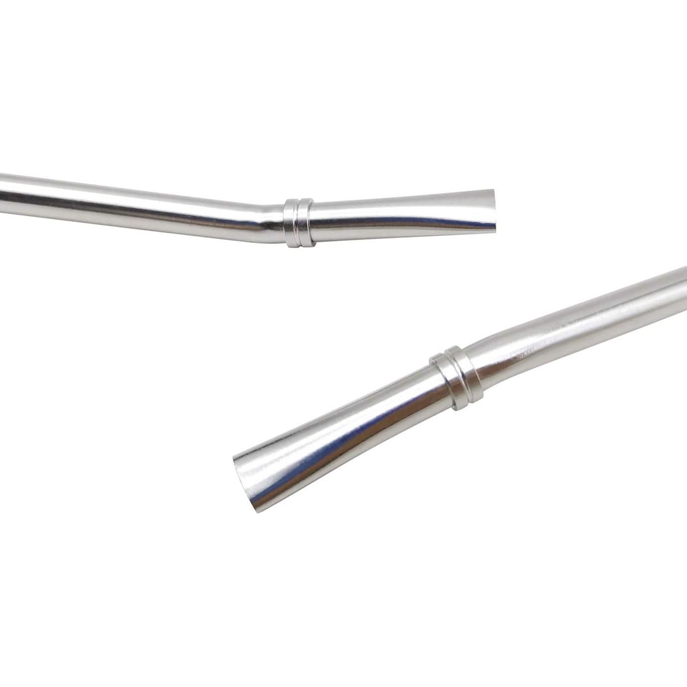 GFDesign Yerba Mate Bombilla Gourd Drinking Filter Straws 304 Food-Grade 18/8 Stainless Steel - Set of 2 with Cleaning Brush - 6.1" Long