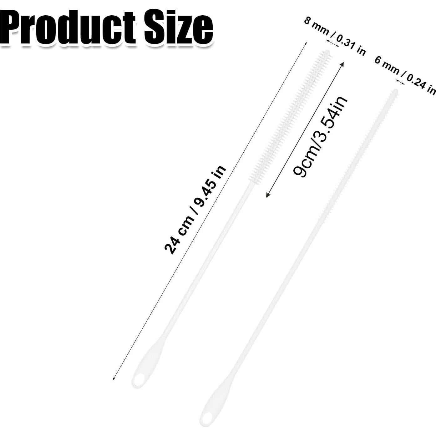 2 Cepillos de Silicona para Pajitas PEUTIER 6mm y 8mm