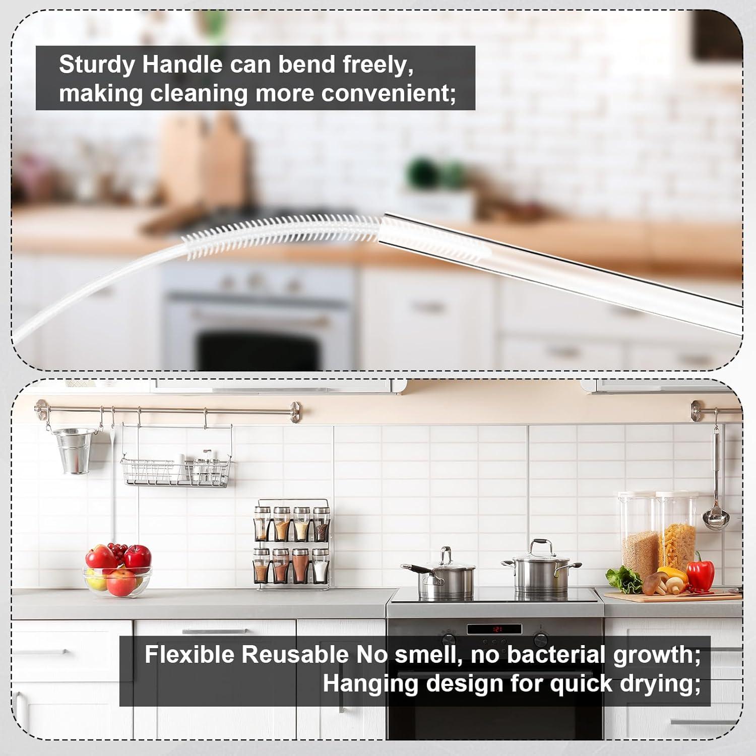 2 Cepillos de Silicona para Pajitas PEUTIER 6mm y 8mm