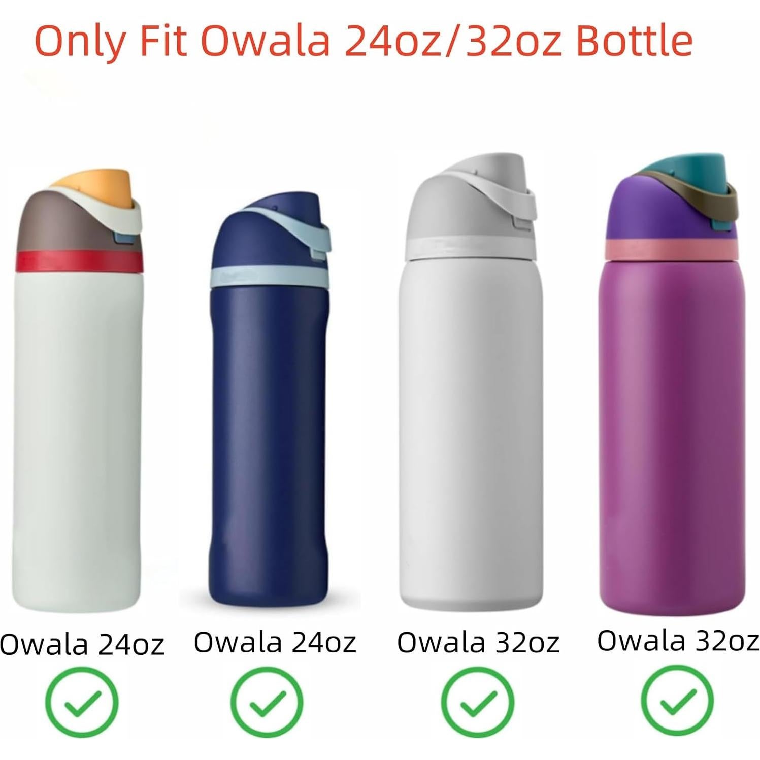 4 Pajitas Reutilizables GL-Auking para Owala 24oz y 32oz