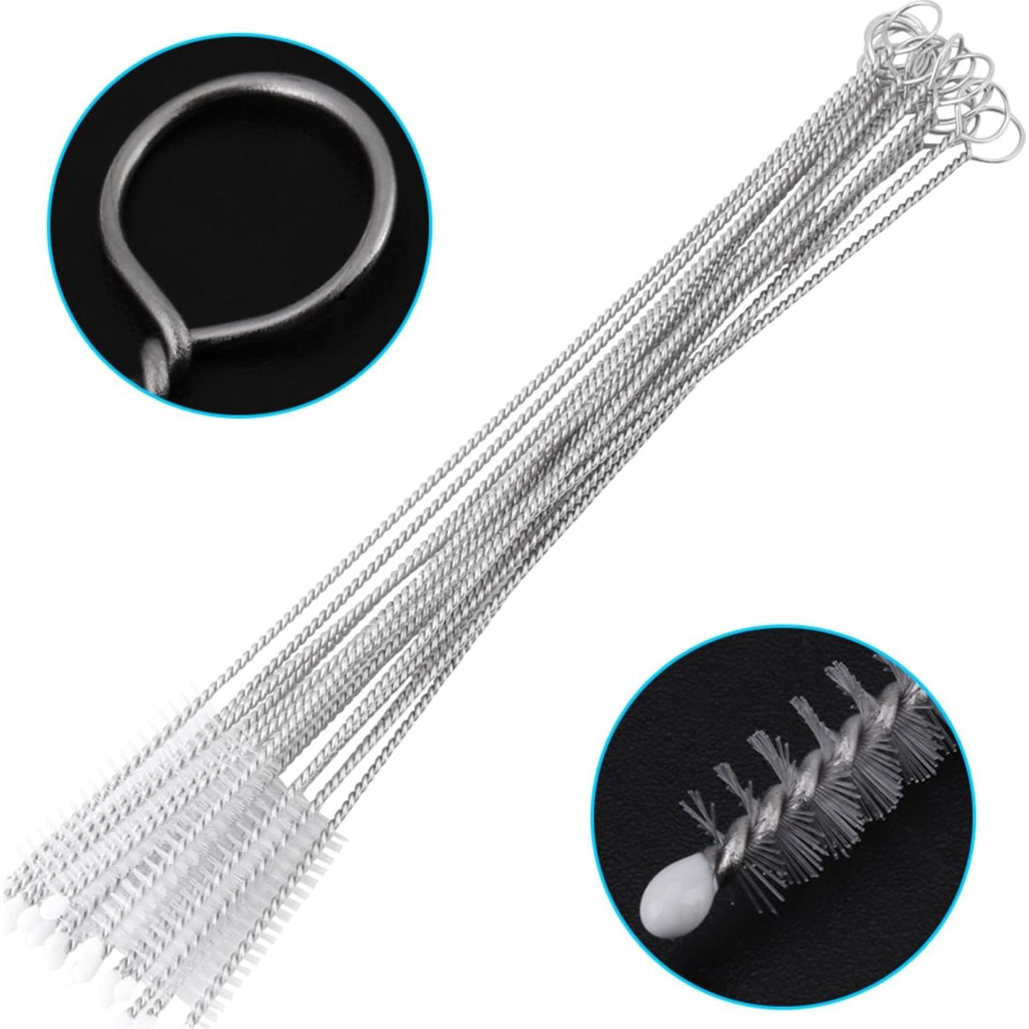 20 Cepillos Limpiadores de Popotes Chazcool 17cm Acero Inoxidable