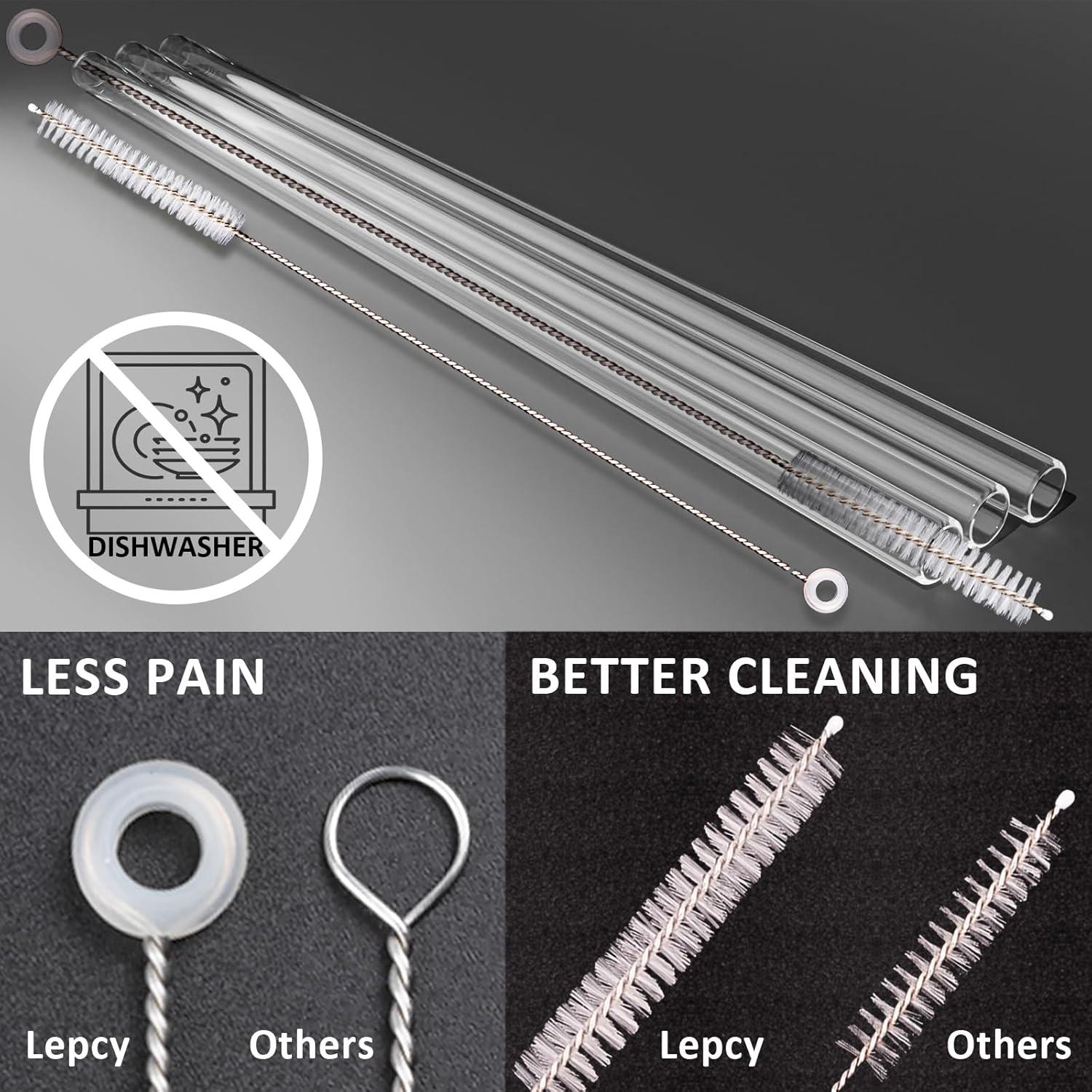 Popotes Reutilizables LEPCY 27.94 cm para Taza 30 OZ + Cepillos