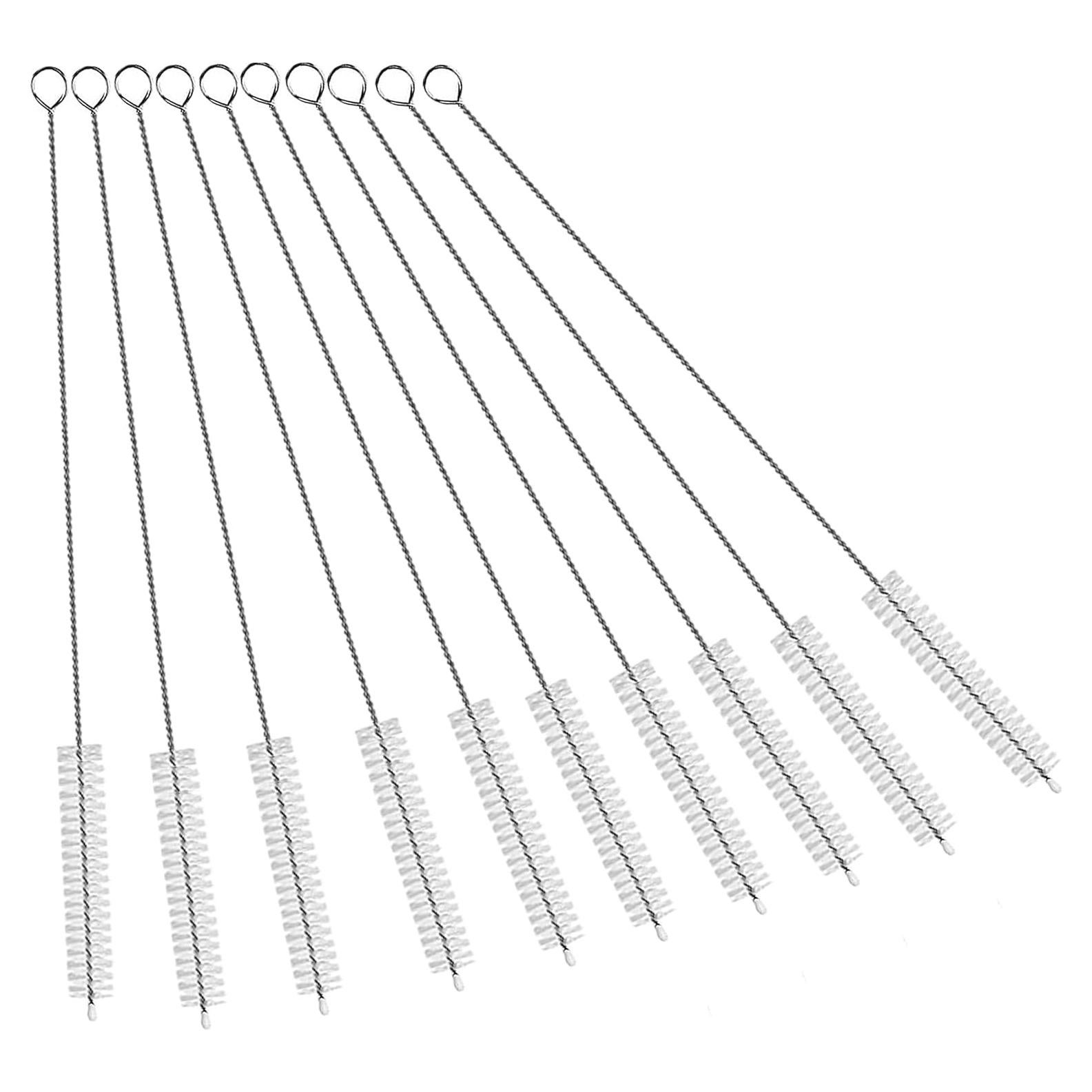 Cepillo Limpiador de Pajitas CIDYAUST - Acero Inoxidable 304 - 10 Piezas