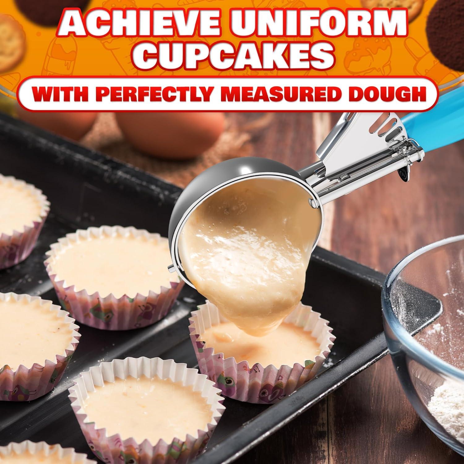 Juego de cucharas para galletas Reluen - 3 tamaños acero inoxidable