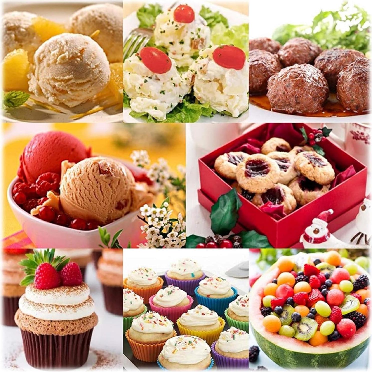 Set de 3 Cucharones de Helado YUANQIAN Acero Inoxidable