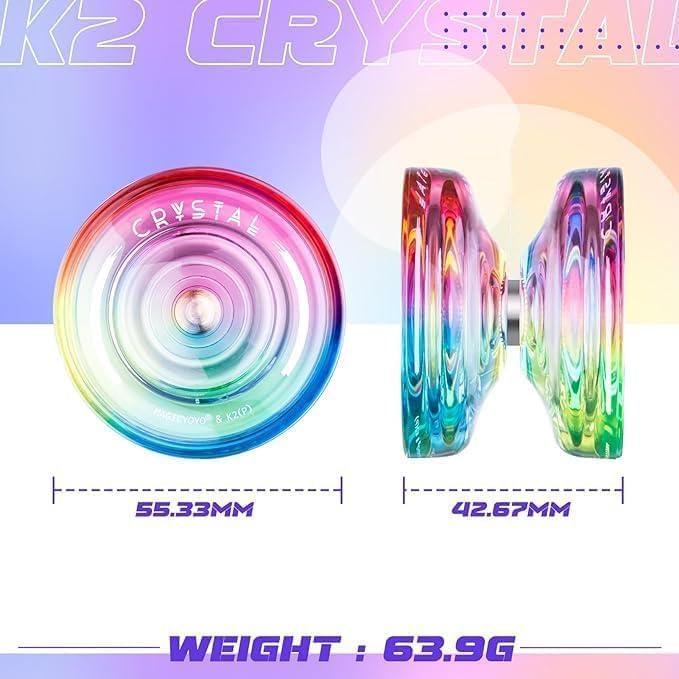 MAGICYOYO Dual Purpose Yoyos - N11 Black Golden Alloy Professional Unresponsive Yo Yo and K2 Blue Pink Yellow Plastic Responsive Yo-yo with Bearings Kit and 2 Bags, 12 Strings