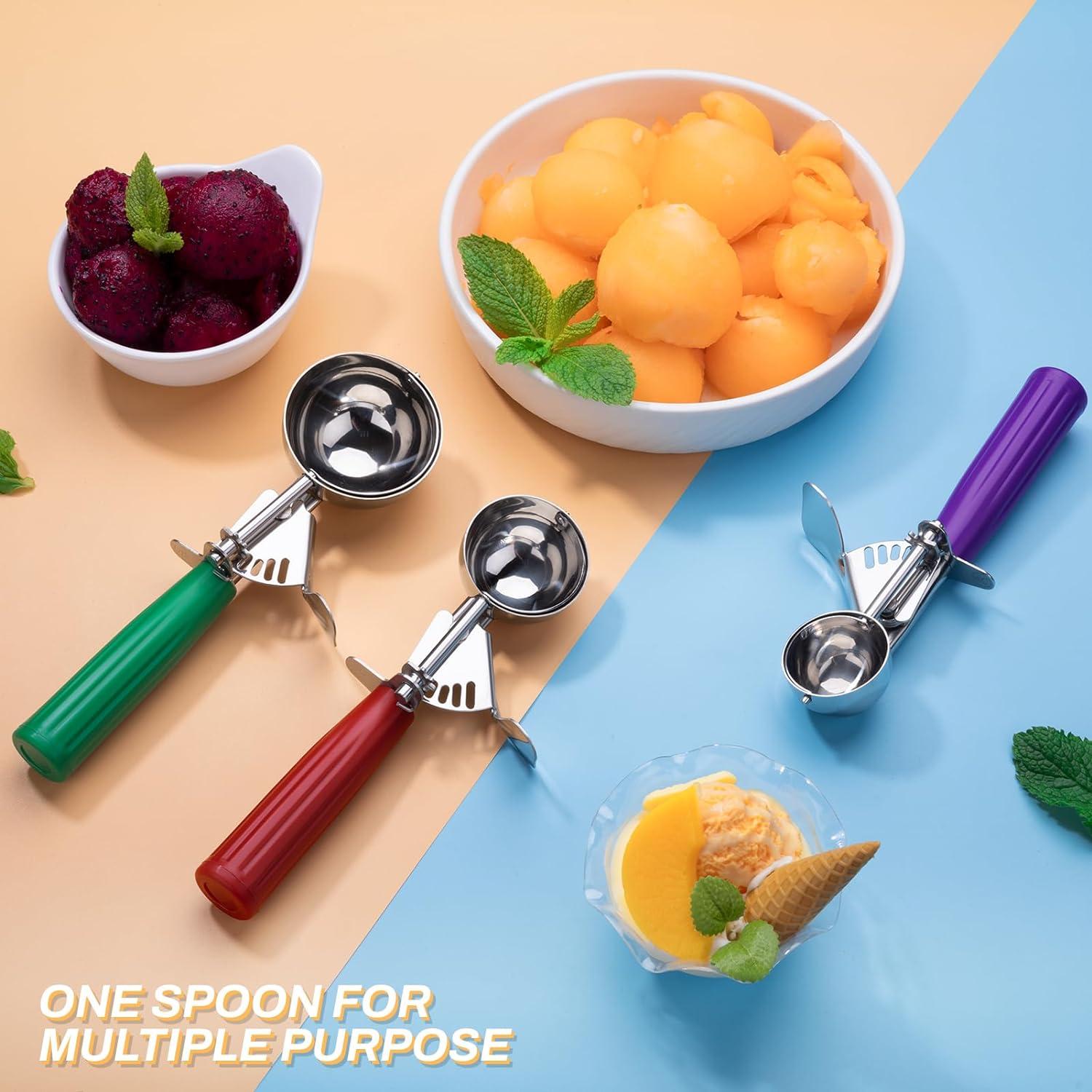 Juego de 3 Cucharones de Helado CHEE MONG Acero Inoxidable