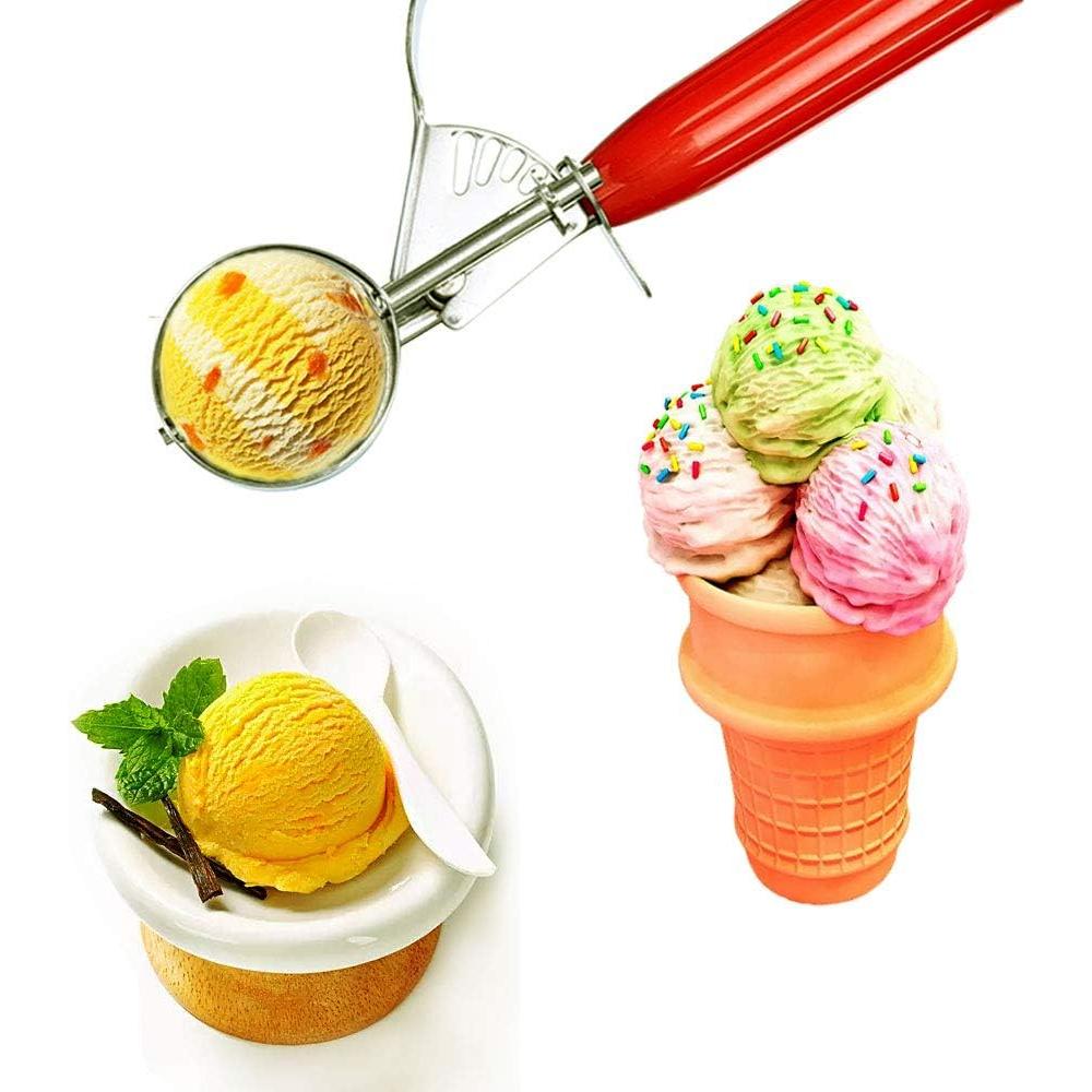 Juego de cucharas para helado Longluosi 3 tamaños acero inoxidable