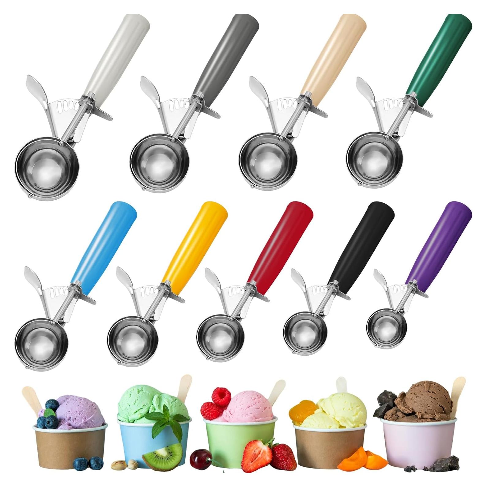 Hsei 9 Pcs Cucharas de Acero Inoxidable para Helado y Galletas
