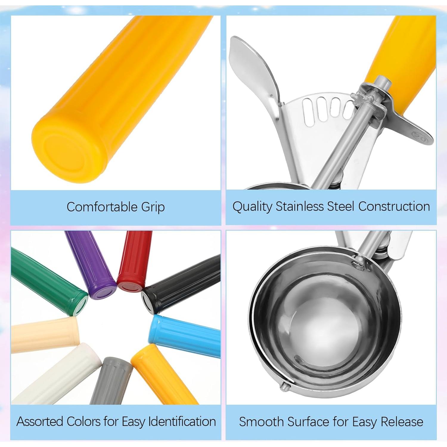 Hsei 9 Pcs Cucharas de Acero Inoxidable para Helado y Galletas