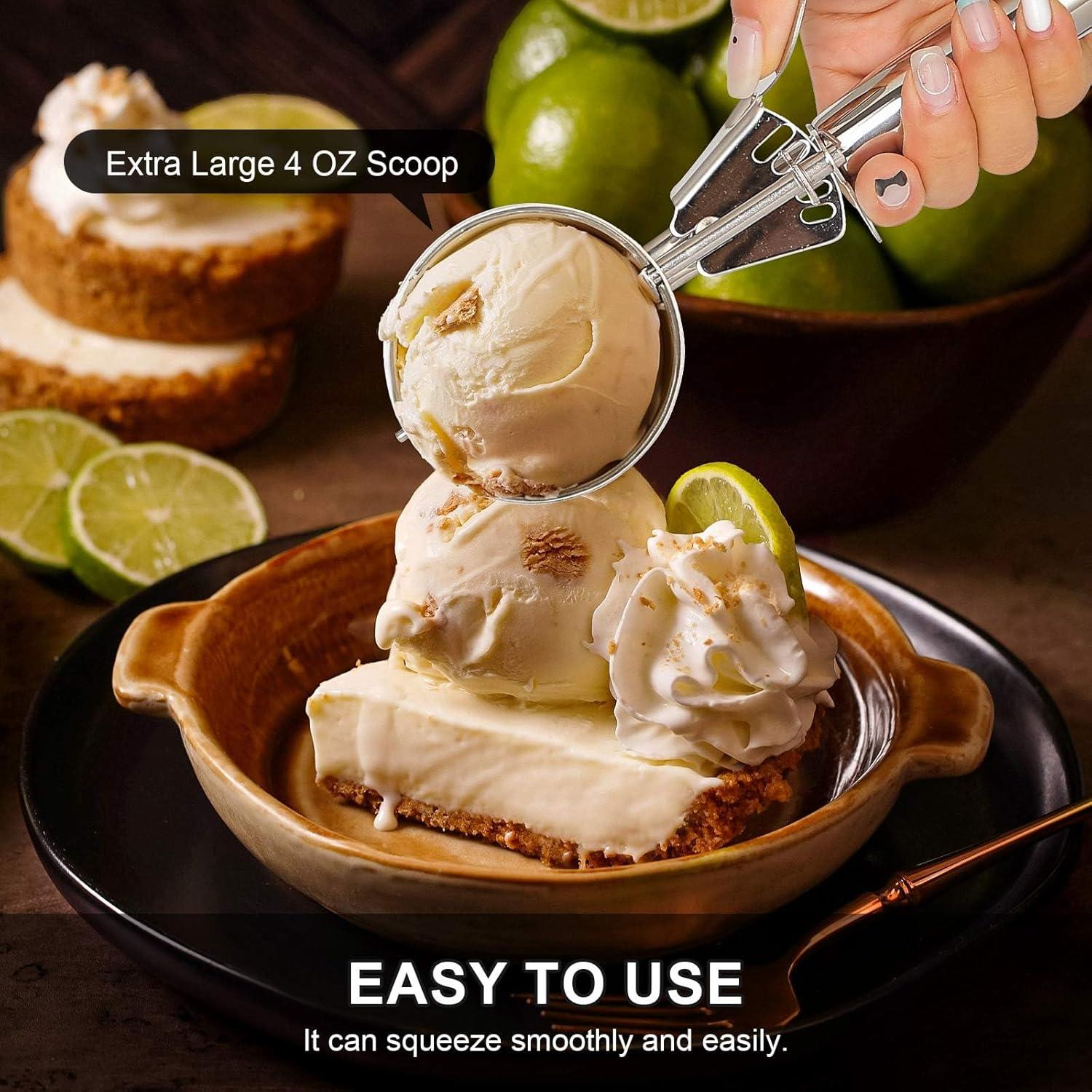 Juego de cucharas para helado ZJHFC 3 piezas acero inoxidable