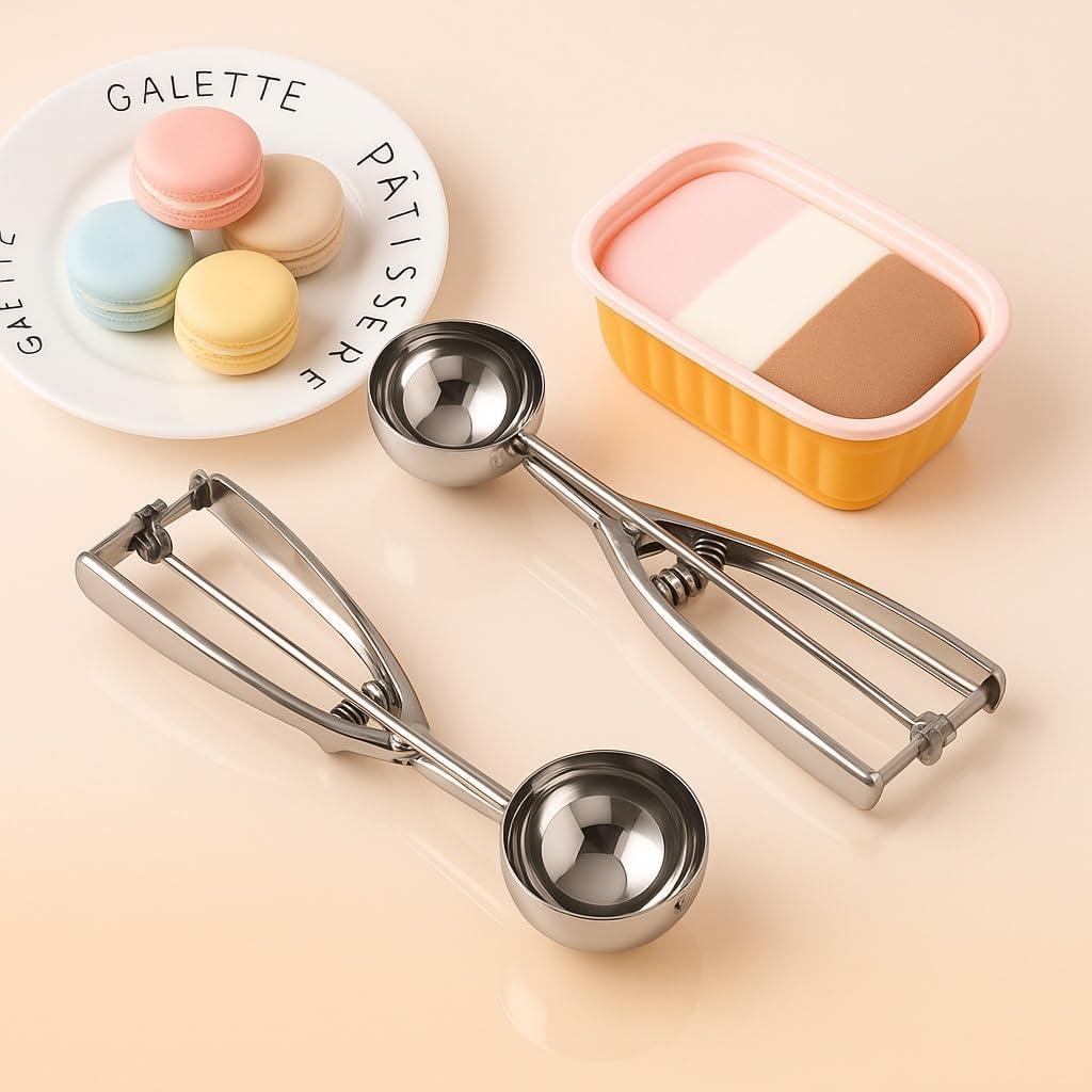 Kit de Cucharas para Helado Acero Inoxidable 3 Tamaños