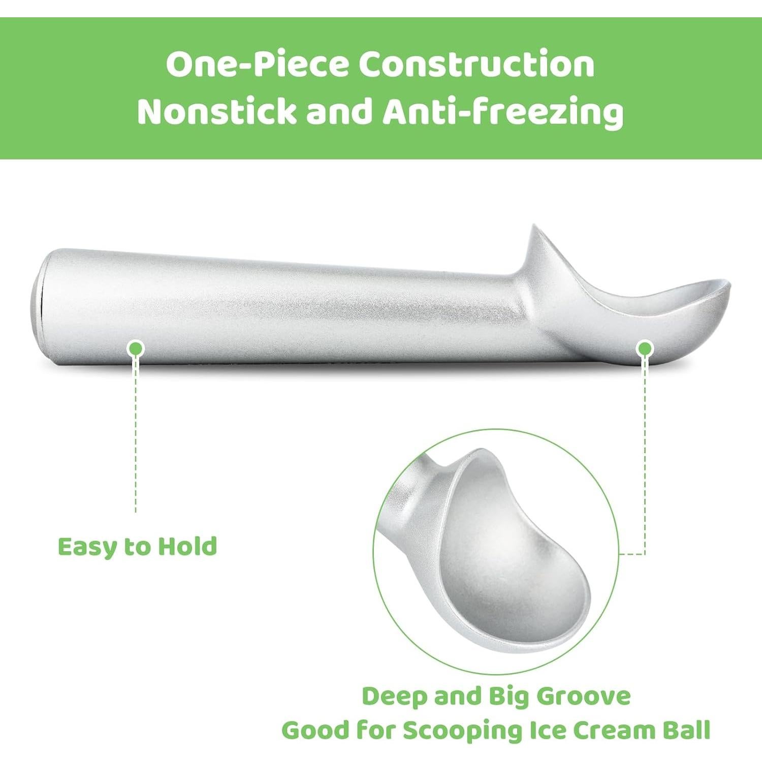 Cucharón de Helado LifHap de Aluminio Antideslizante 18 cm