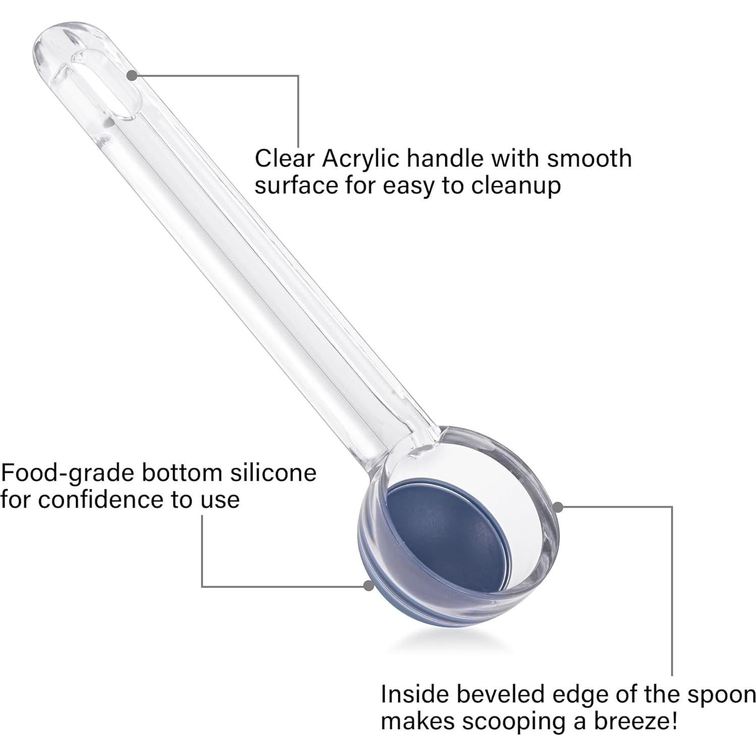 Juego de 3 cucharas para galletas TJ POP 15 ml acrílico