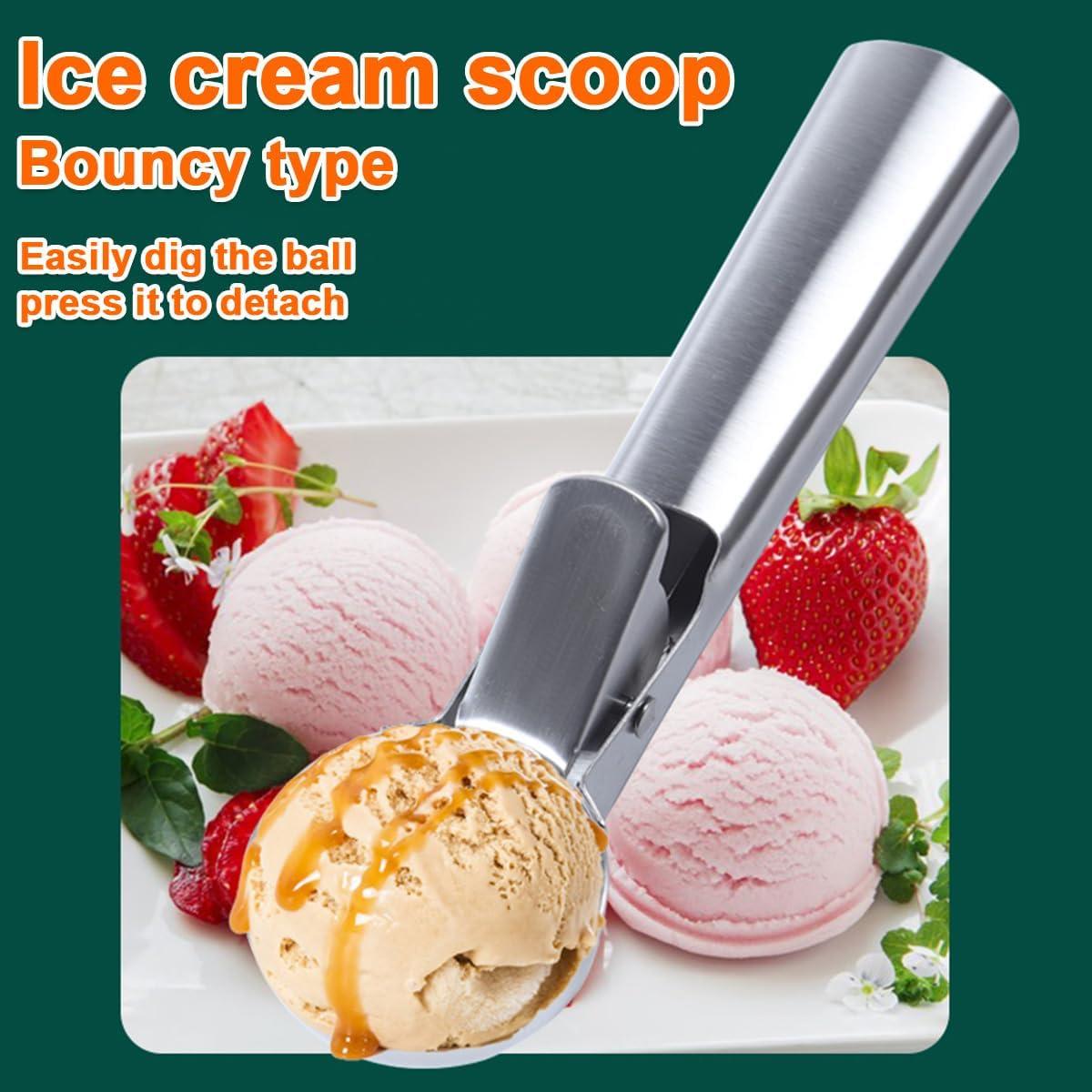 Cuchara de Helado Acero Inoxidable MLX con Gatillo 18.5 cm