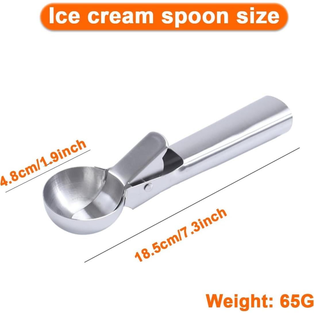 Cuchara de Helado Acero Inoxidable MLX con Gatillo 18.5 cm