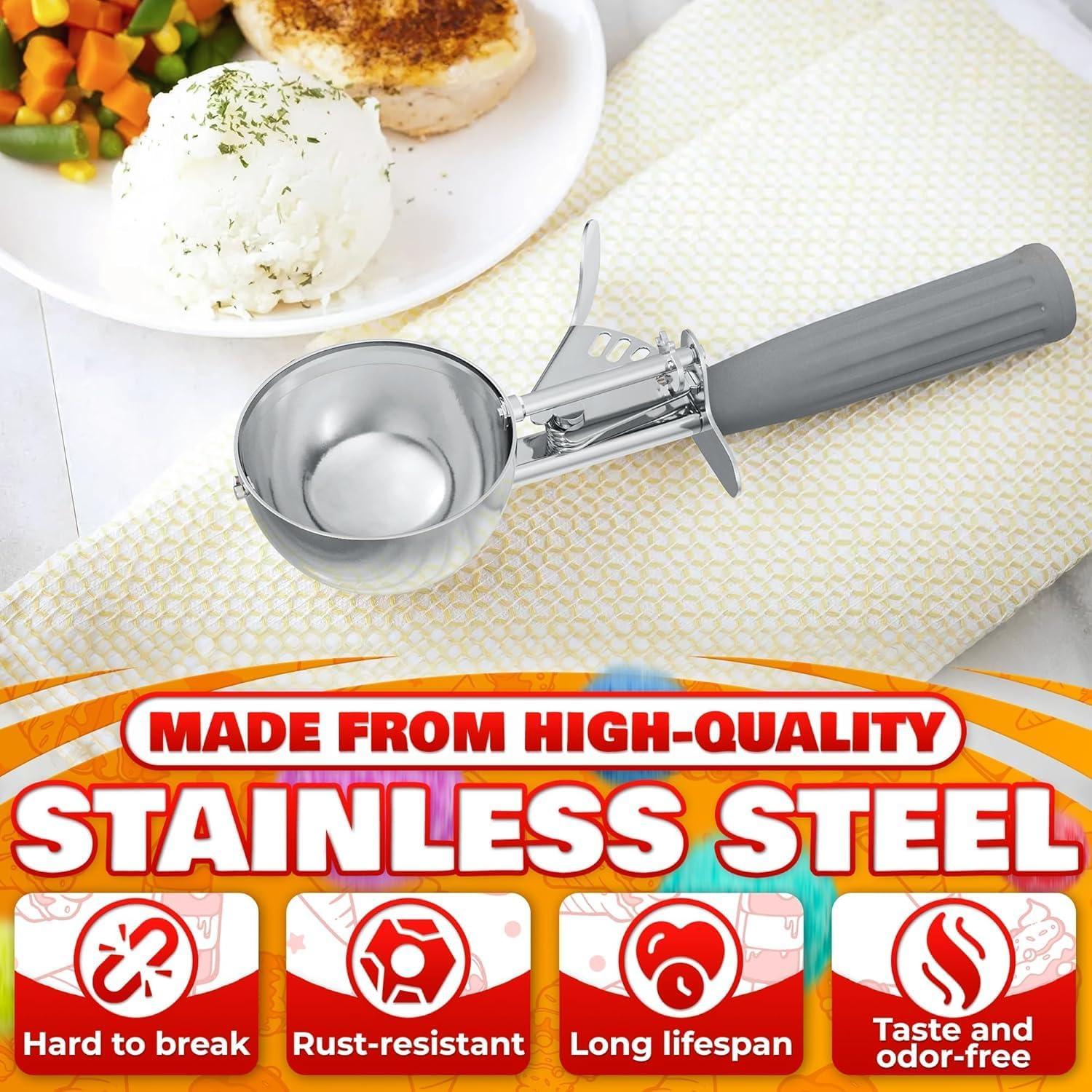 Cucharón de Helado VIKROM 4 oz con Gatillo Ergonómico