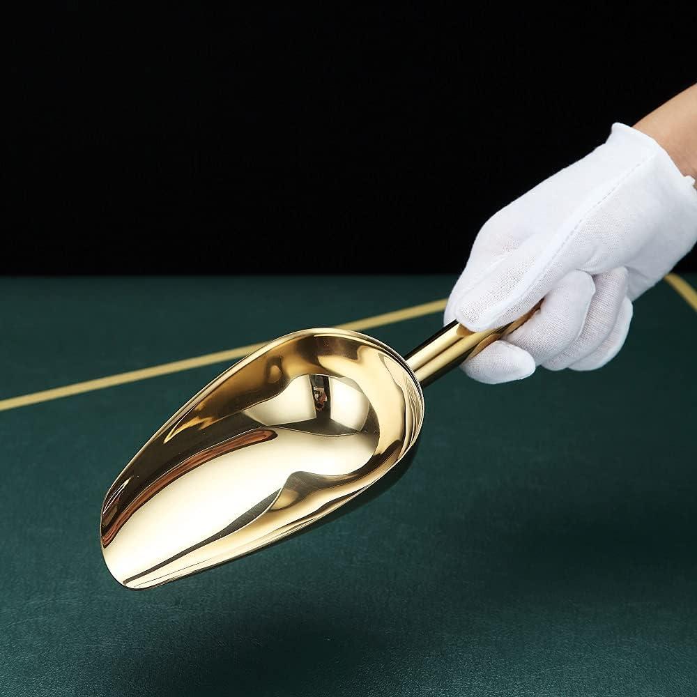 Cuchara de Helado Dorada HOMQUEN de Acero Inoxidable 22.86cm