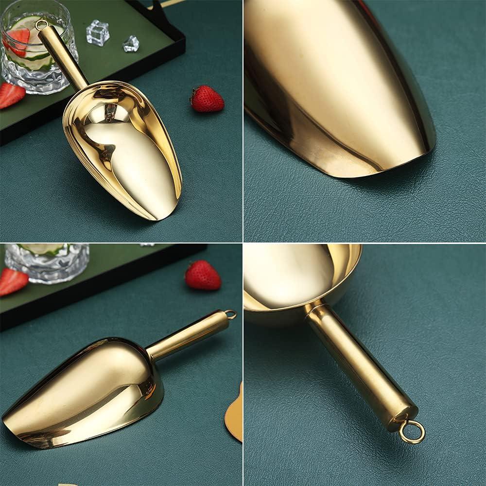 Cuchara de Helado Dorada HOMQUEN de Acero Inoxidable 22.86cm