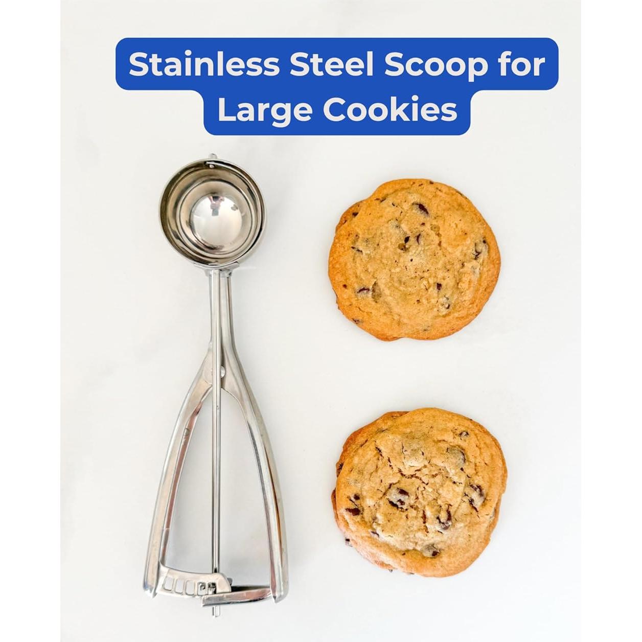 Cucharón Grande Jenaluca Acero Inoxidable 42.5 ml para Helado y Galletas