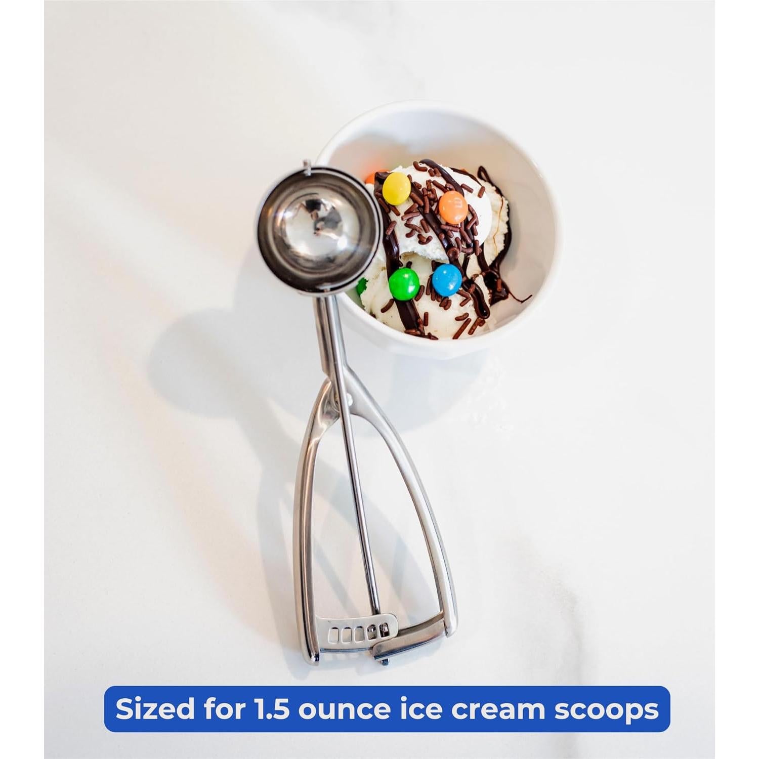 Cucharón Grande Jenaluca Acero Inoxidable 42.5 ml para Helado y Galletas