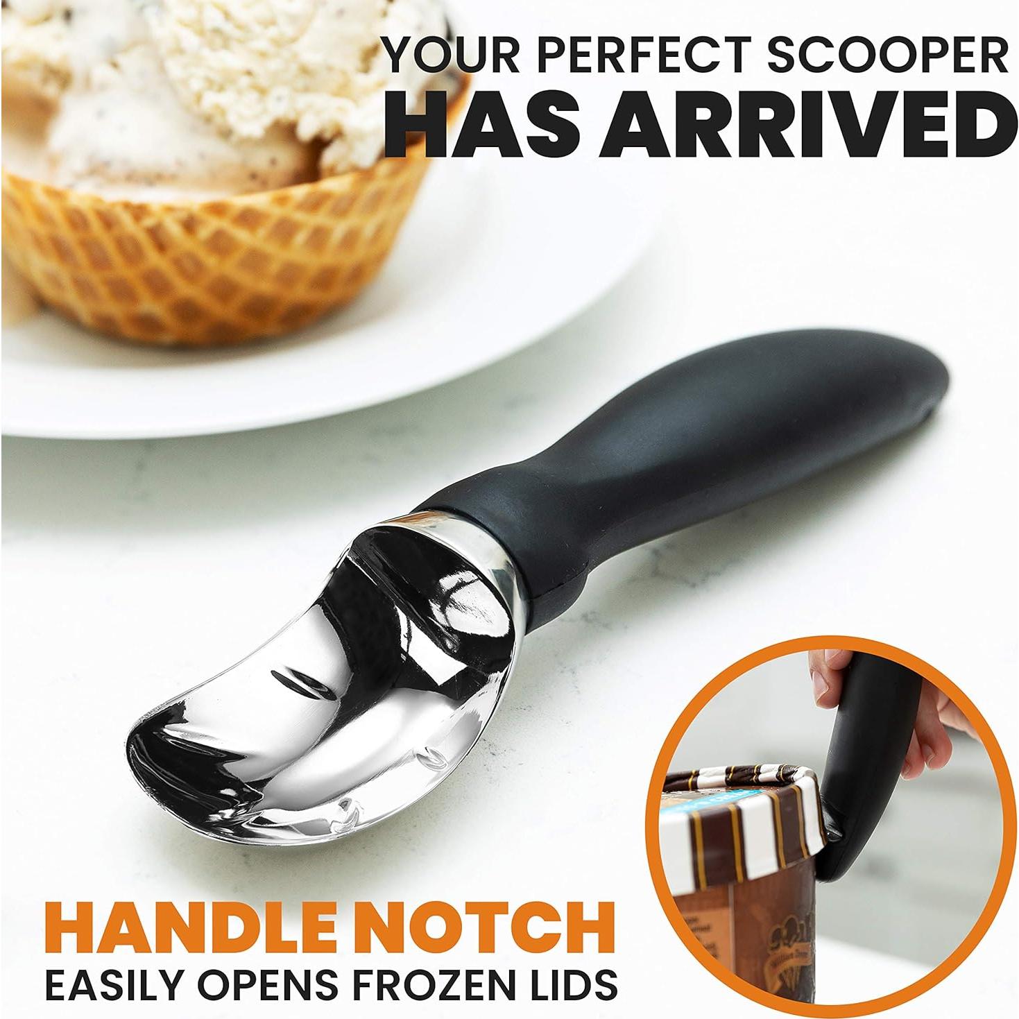 Cuchara de Helado Spring Chef Profesional Negra - Apta para Lavavajillas