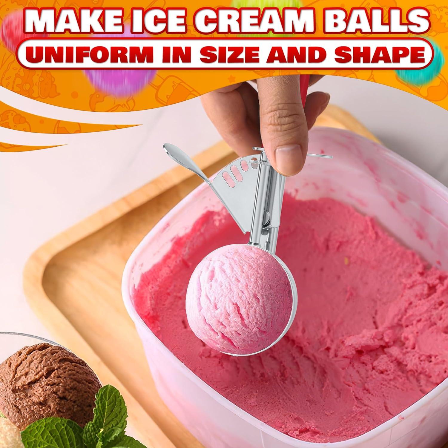 Cucharón de Helado Reluen 1.33oz Acero Inoxidable Antideslizante