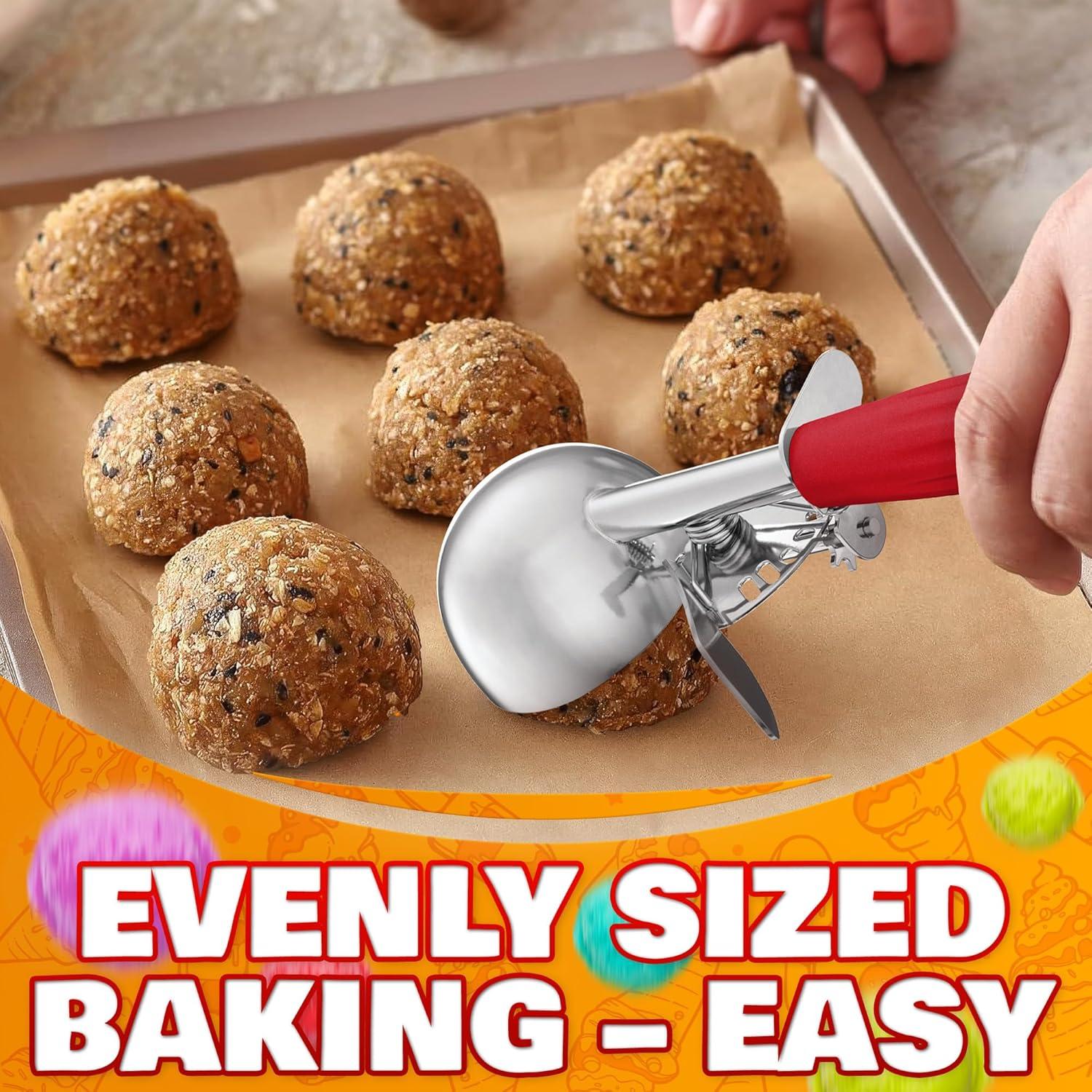 Cucharón de Helado Reluen 1.33oz Acero Inoxidable Antideslizante