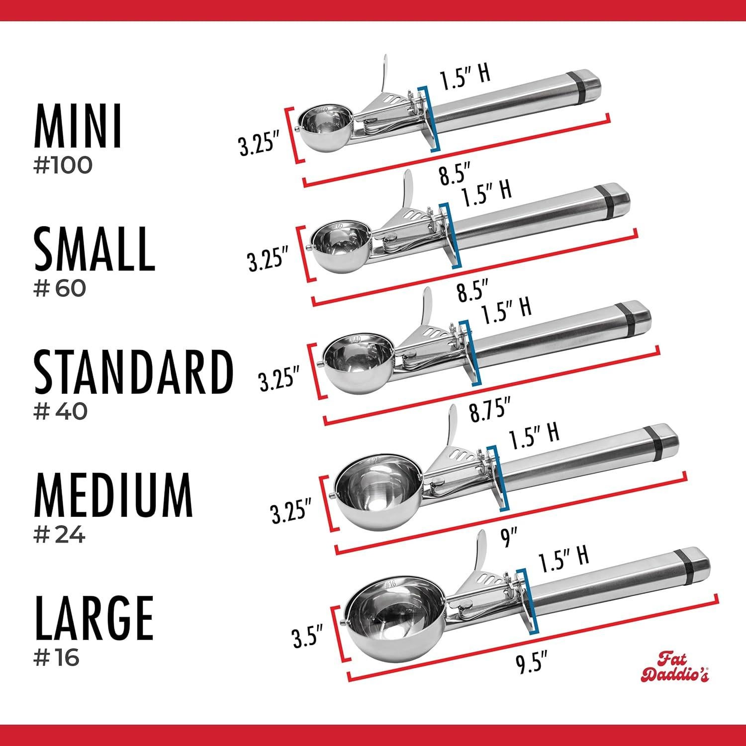 Cucharón Mediano de Acero Inoxidable Fat Daddio's SCTP-24, 39 ml